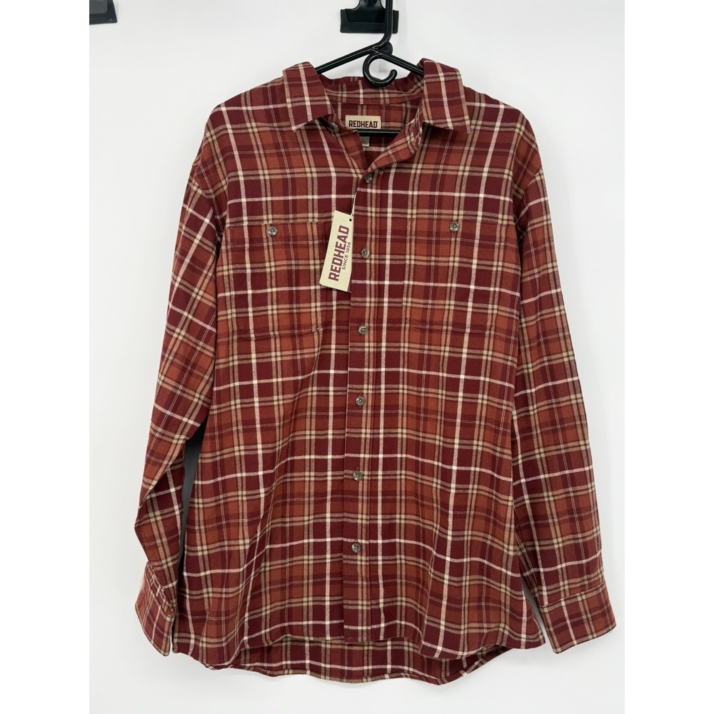 Red Head Men's Plaid Long Sleeve Button Down Large NWT